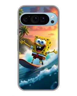 Чохол для Google Pixel 9 Pro з картинкою «Губка Боб серфінгіст»