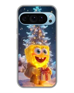 Чохол для Google Pixel 9 Pro з картинкою «Різдвяний Спанч Боб»