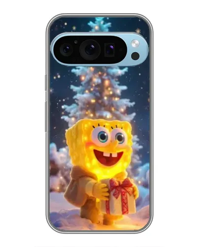 Чохол для Google Pixel 9 Pro з картинкою «Різдвяний Спанч Боб»