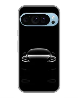Чохол для Google Pixel 9 Pro з картинкою «Силует Tesla Night»