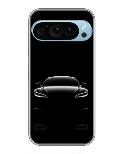 Чохол для Google Pixel 9 Pro з картинкою «Силует Tesla Night»