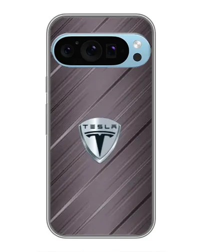 Чохол для Google Pixel 9 Pro з картинкою «Металева текстура Tesla»
