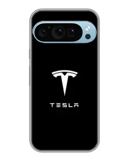 Чохол для Google Pixel 9 Pro з картинкою «Tesla White Logo»