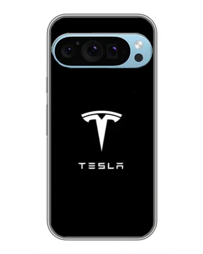 Чохол для Google Pixel 9 Pro з картинкою «Tesla White Logo»