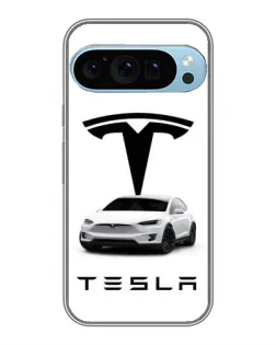 Чохол для Google Pixel 9 Pro з картинкою «Tesla White Style»