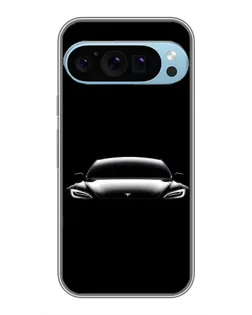 Чохол для Google Pixel 9 Pro з картинкою «Фари Tesla Night»