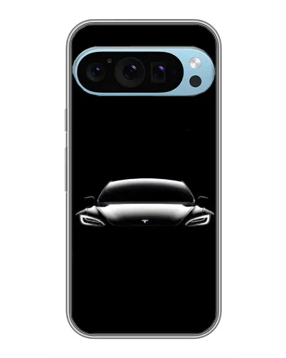 Чохол для Google Pixel 9 Pro з картинкою «Фари Tesla Night»