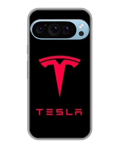 Чохол для Google Pixel 9 Pro з картинкою «Tesla Red Logo»