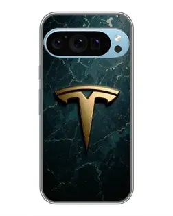 Чохол для Google Pixel 9 Pro з картинкою «Мармурова Tesla Gold»