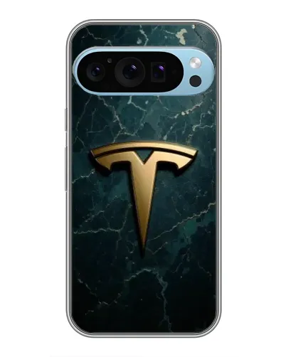 Чохол для Google Pixel 9 Pro з картинкою «Мармурова Tesla Gold»