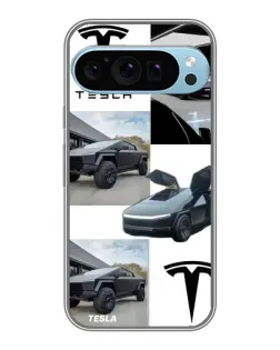 Чохол для Google Pixel 9 Pro з картинкою «Колаж Cybertruck Tesla»
