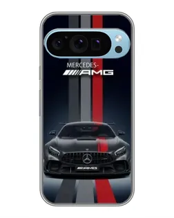 Чехол для Google Pixel 9 Pro с картинкой «Mercedes — белый карбон»