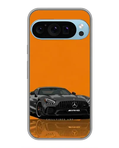 Чохол для Google Pixel 9 Pro з картинкою «Помаранчевий Mercedes AMG»
