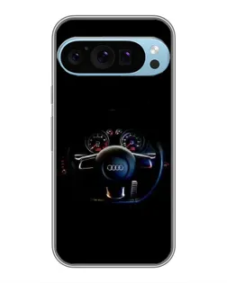 Чехол для Google Pixel 9 Pro с картинкой «Салон Audi — руль»