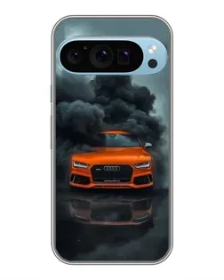 Чохол для Google Pixel 9 Pro з картинкою «Audi у хмарах диму»
