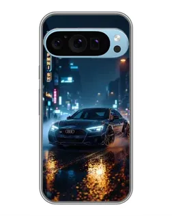 Чохол для Google Pixel 9 Pro з картинкою «Нічне місто та Audi»