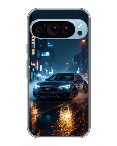 Чохол для Google Pixel 9 Pro з картинкою «Нічне місто та Audi»