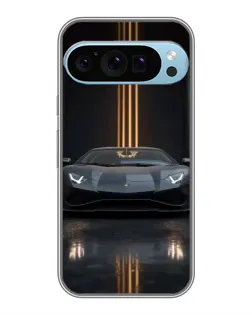 Чохол для Google Pixel 9 Pro з картинкою «Lamborghini золоті лінії»