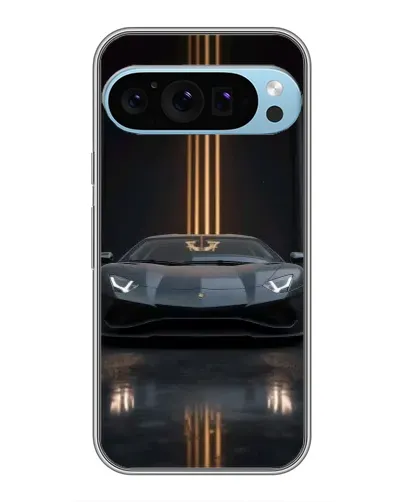 Чохол для Google Pixel 9 Pro з картинкою «Lamborghini золоті лінії»
