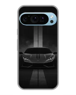 Чохол для Google Pixel 9 Pro з картинкою «Lamborghini симетрія доріг»