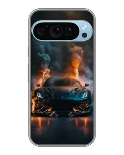 Чохол для Google Pixel 9 Pro з картинкою «Lamborghini димна естетика»