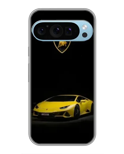 Чохол для Google Pixel 9 Pro з картинкою «Lamborghini жовтий акцент»