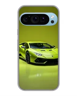 Чохол для Google Pixel 9 Pro з картинкою «Салатовий Lamborghini Huracan»