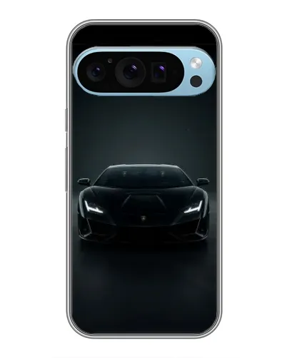 Чохол для Google Pixel 9 Pro з картинкою «Чорний Lamborghini Aventador»