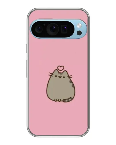 Чохол для Google Pixel 9 Pro з картинкою «Pusheen серце»