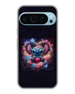 Чохол для Google Pixel 9 Pro з картинкою «Stitch у квітах»