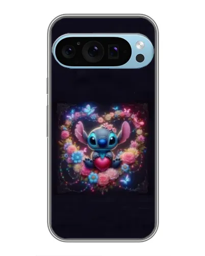 Чехол для Google Pixel 9 Pro с картинкой «Stitch в цветах»