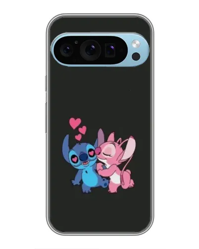 Чехол для Google Pixel 9 Pro с картинкой «Анжел целует Стича»