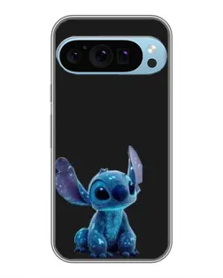 Чехол для Google Pixel 9 Pro с картинкой «Стич на черном»