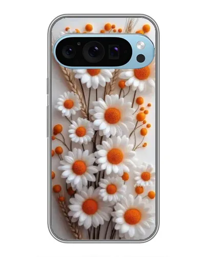 Чохол для Google Pixel 9 Pro з картинкою «Білі сухоцвіти»