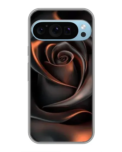 Чохол для Google Pixel 9 Pro з картинкою «Шовкова чорна троянда»