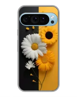 Чохол для Google Pixel 9 Pro з картинкою «Соняшник та ромашка»