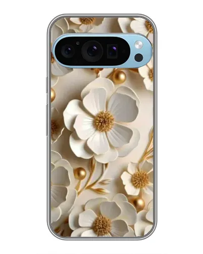 Чохол для Google Pixel 9 Pro з картинкою «Білі паперові квіти»