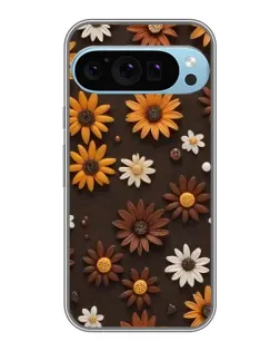 Чохол для Google Pixel 9 Pro з картинкою «Візерунок з маленьких соняшників»