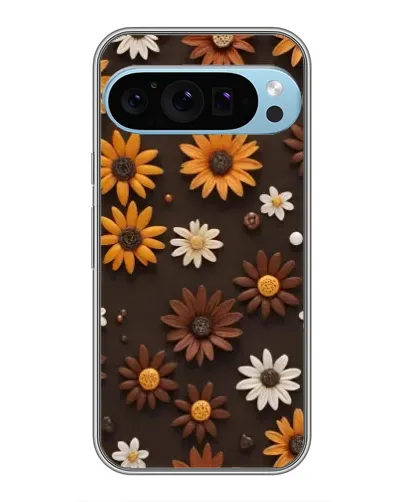Чохол для Google Pixel 9 Pro з картинкою «Візерунок з маленьких соняшників»