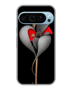 Чехол для Google Pixel 9 Pro с картинкой «Серебряный фантазийный цветок»
