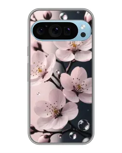 Чехол для Google Pixel 9 Pro с картинкой «Нежная сакура и капли»