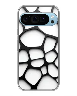 Чехол для Google Pixel 9 Pro с картинкой «Белая объемная сетка»