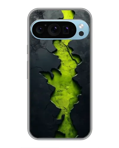 Чохол для Google Pixel 9 Pro з картинкою «Салатовий розлом скелі»
