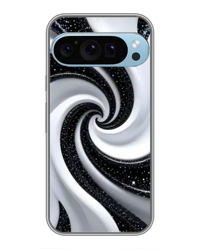 Чохол для Google Pixel 9 Pro з картинкою «Чорно-біла спіраль»