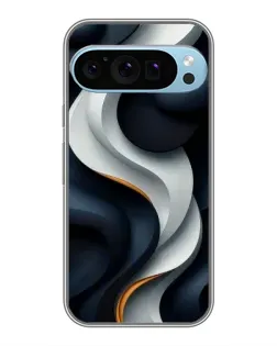 Чохол для Google Pixel 9 Pro з картинкою «Об'ємні чорно-білі стрічки»