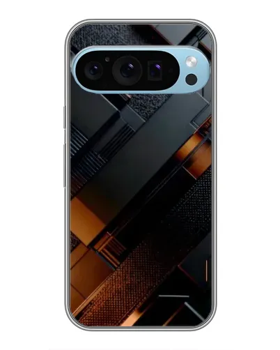 Чохол для Google Pixel 9 Pro з картинкою «Чорні геометричні блоки»
