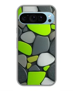 Чохол для Google Pixel 9 Pro з картинкою «Яскрава неонова галька»