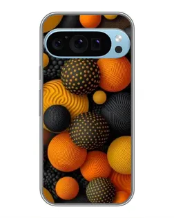 Чохол для Google Pixel 9 Pro з картинкою «Об'ємні помаранчеві сфери»