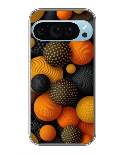 Чохол для Google Pixel 9 Pro з картинкою «Об'ємні помаранчеві сфери»
