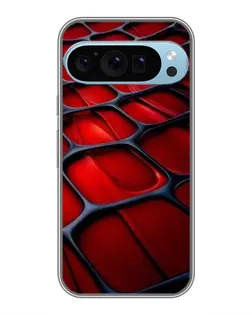 Чохол для Google Pixel 9 Pro з картинкою «Червона глянцева сітка»